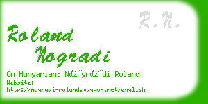 roland nogradi business card